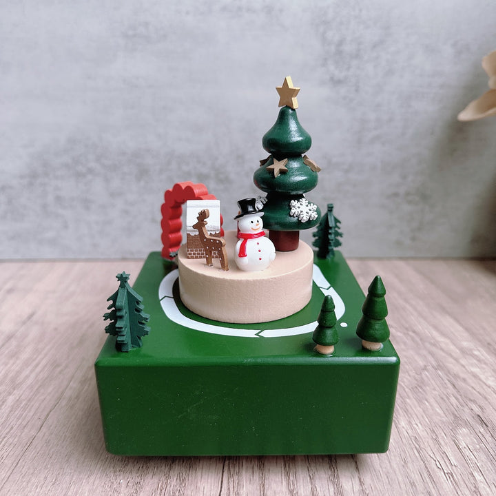 Handcrafted music box made of beech wood