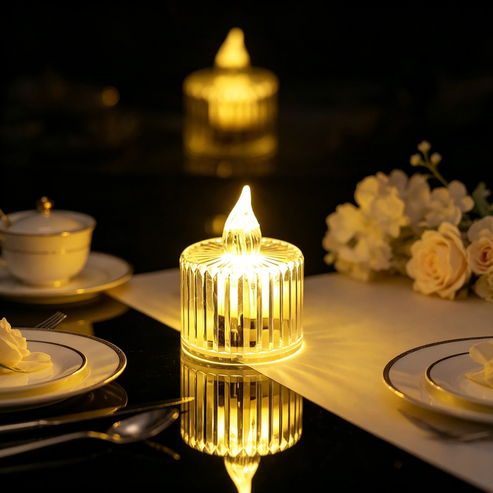 LED Crystal Candle Light for atmospheric lighting