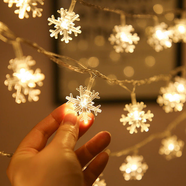 LED string lights with stars for indoor and outdoor use