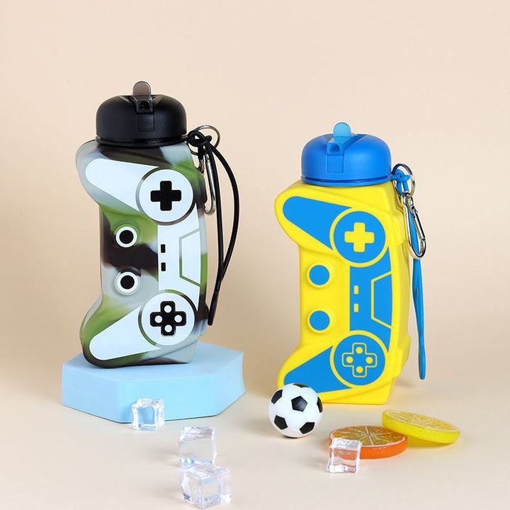 Foldable Silicone Drinking Bottle with Game Design 600 ml