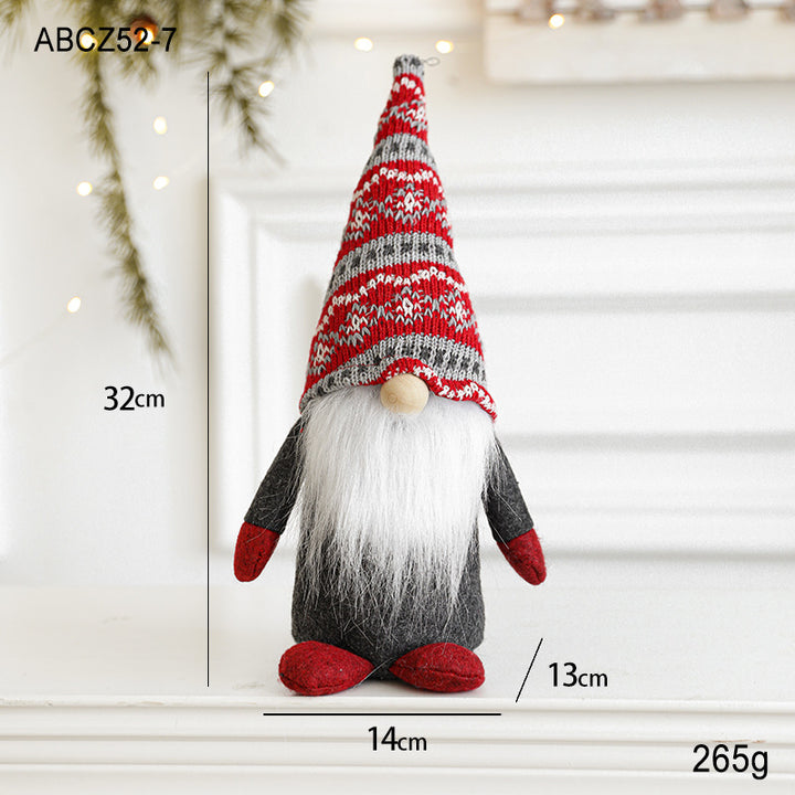 Christmas gnome, fabric hanging figure