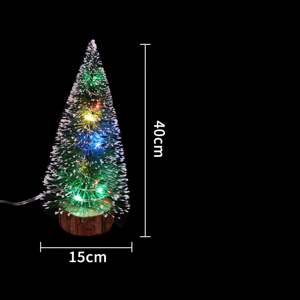 Mini Christmas tree with LED lighting as table decoration