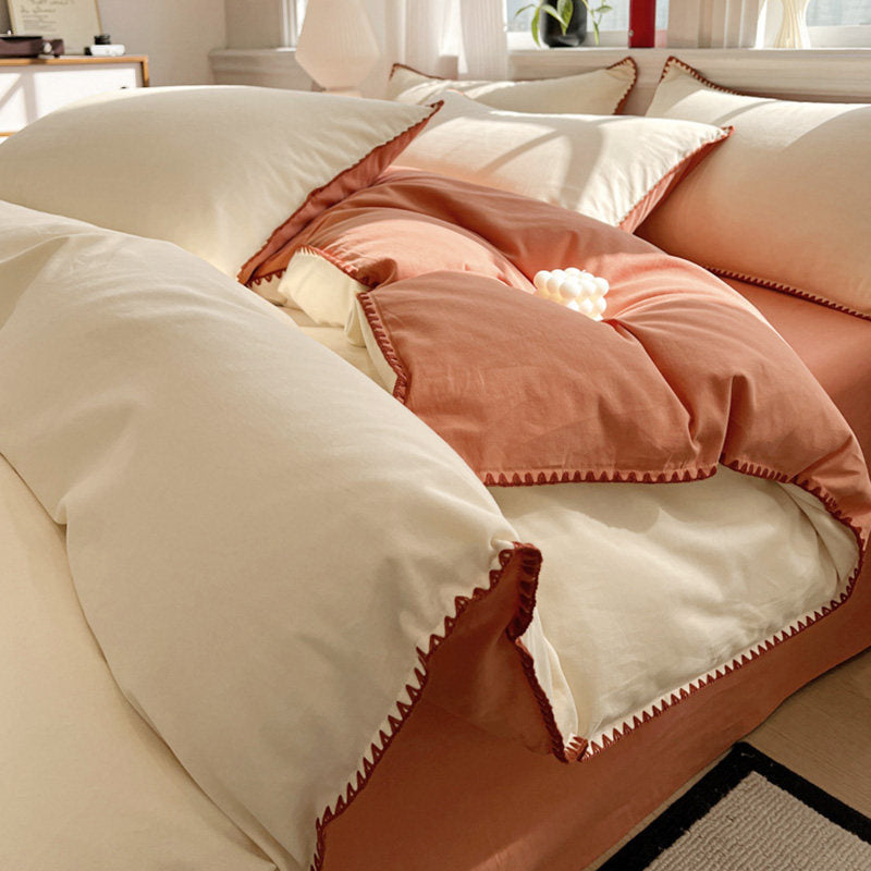 Cotton bedding set, brushed, for all seasons