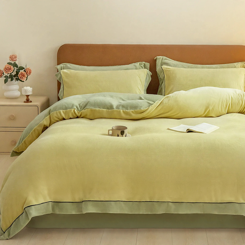 Winter bedding made of milk fiber fleece, extra soft and thick