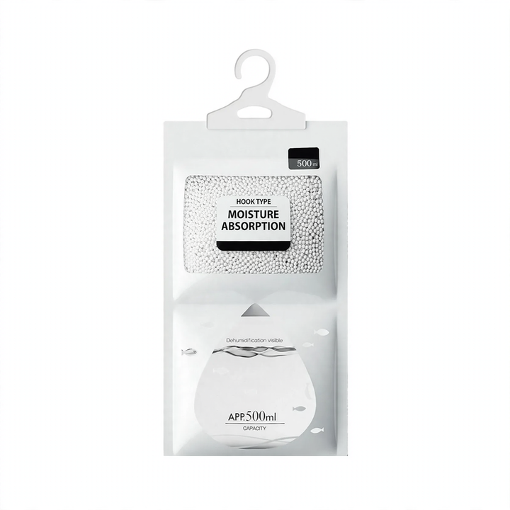 Hanging dehumidifier bags with hooks