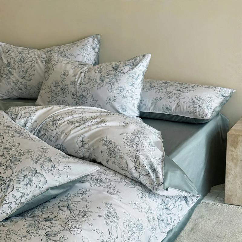 100s Long Staple Cotton Bed Linen Set, floral