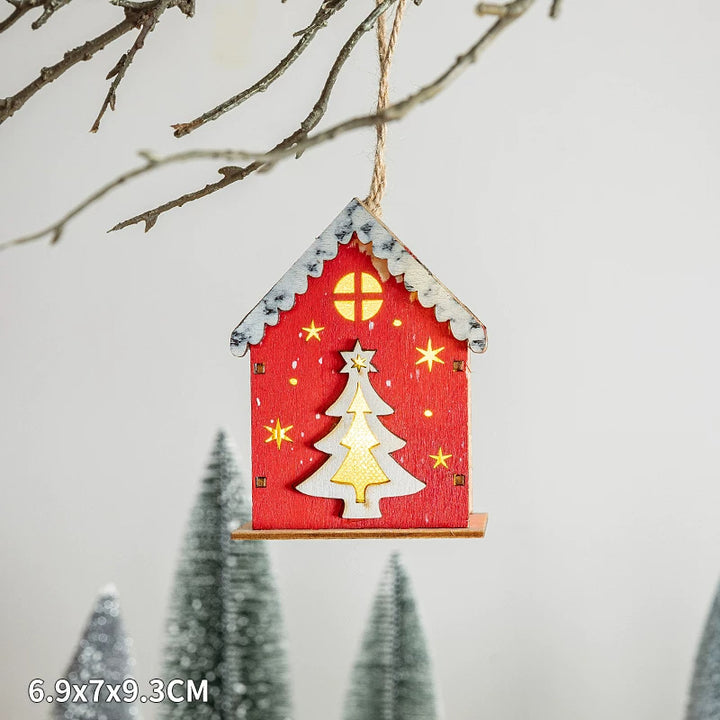 Christmas Wooden Decor Set with Lighting