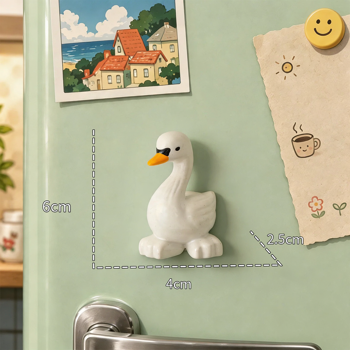 3D-tier magnets made of resin, cute designs