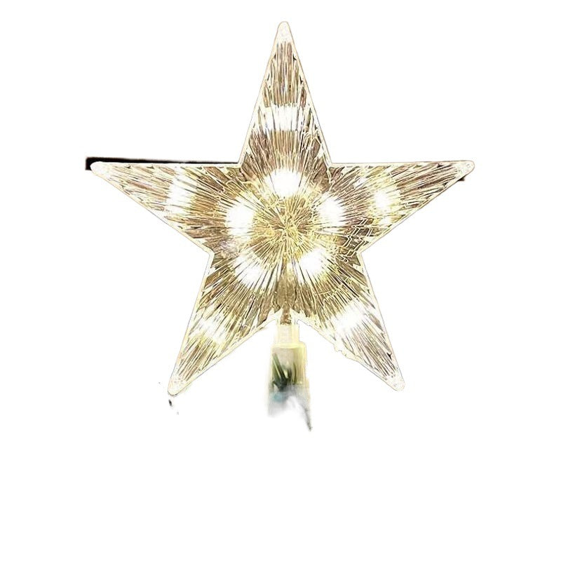 Illuminated Christmas tree topper with lighting modes