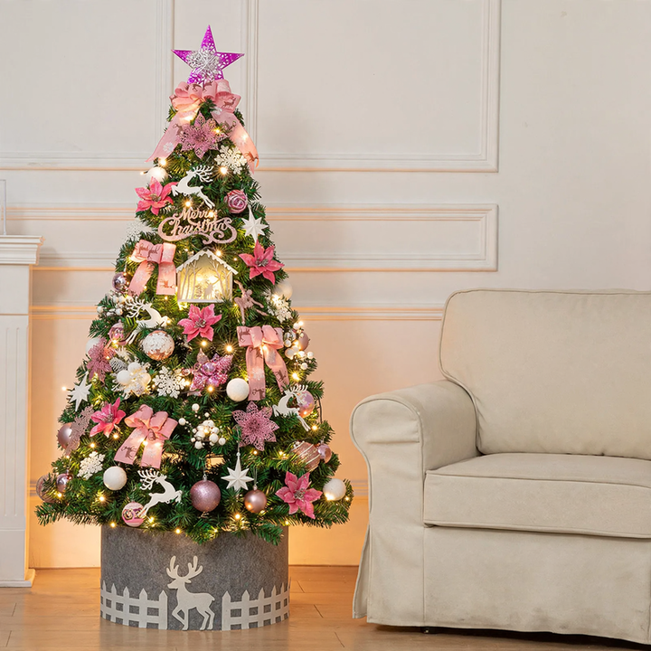 Mini Christmas tree set, 60 cm, PVC, table decoration