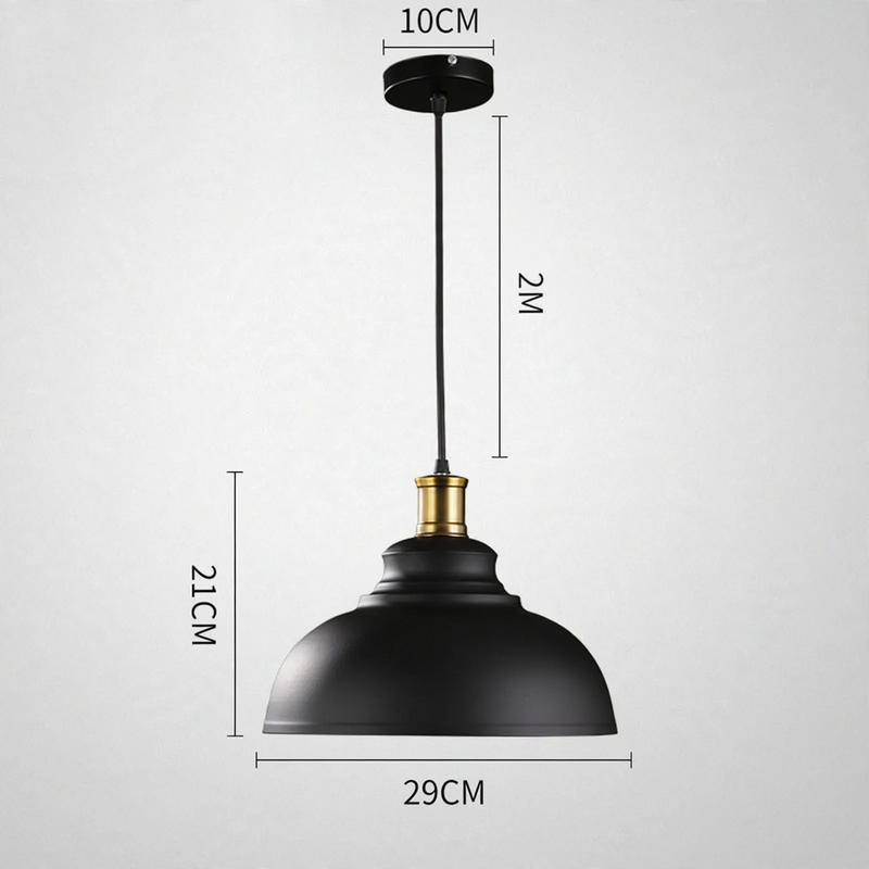 Vintage pendant light, industrial style, adjustable