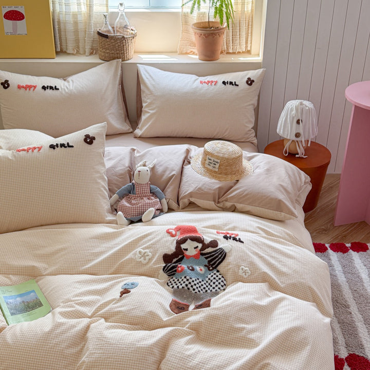 Bedding set, 3-4 pieces, cotton, cartoon