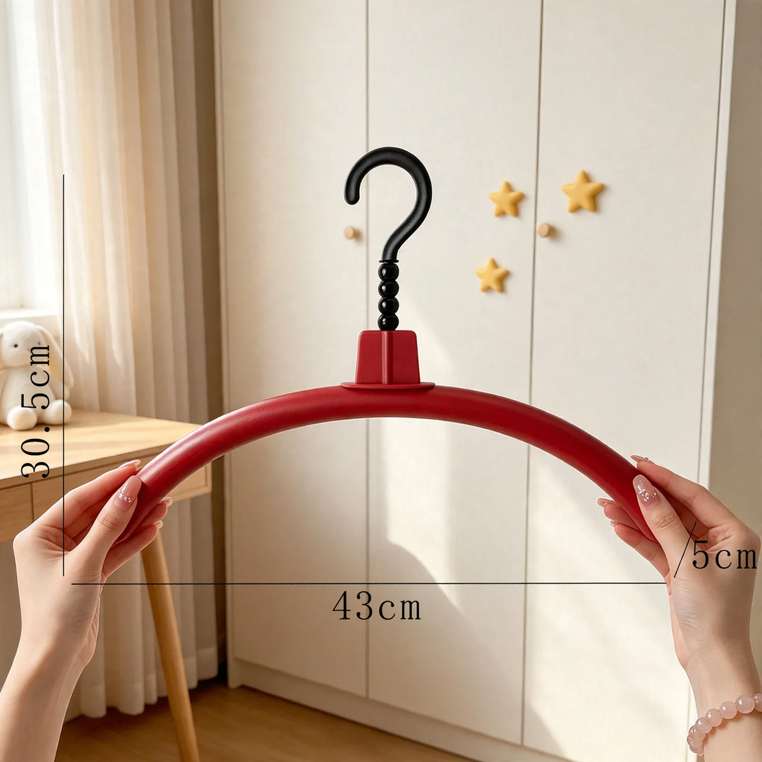 Plastic clothes hanger with Christmas design