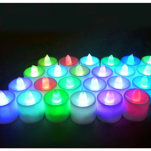 LED decorative candle made of PP, various light effects