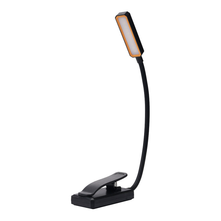LED reading lamp with clip, stand-alone, rechargeable