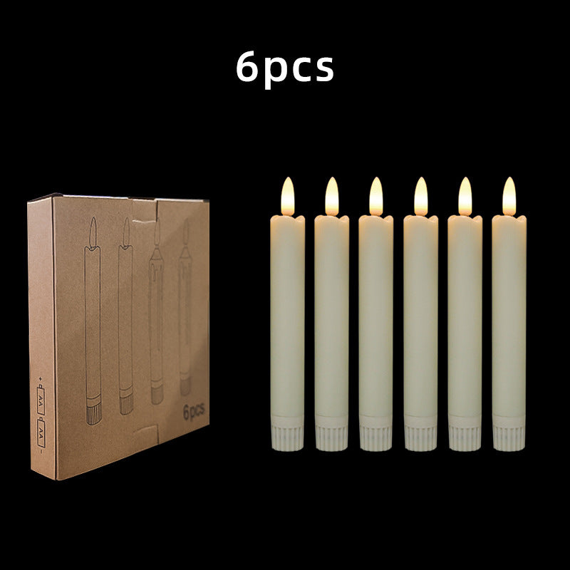 LED-Tea Light Candle Set with Remote Control, Plastic