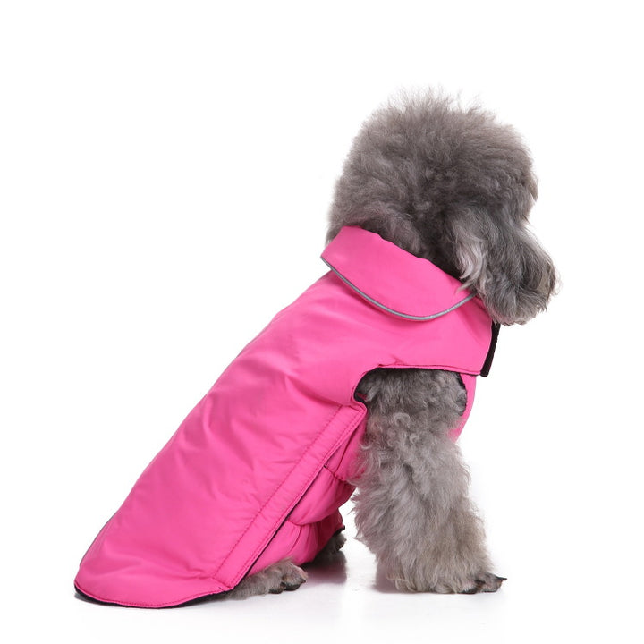 Waterproof dog coat with reflectors