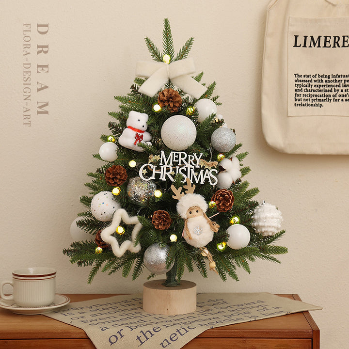 Mini Christmas tree set with lighting, 45 cm or 60 cm