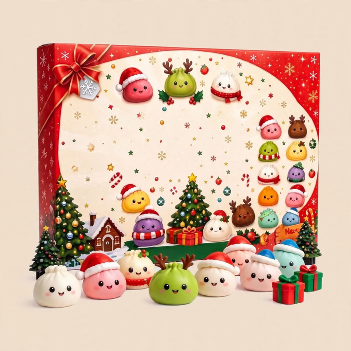 Christmas Advent Calendar with 24 Squeeze Toys