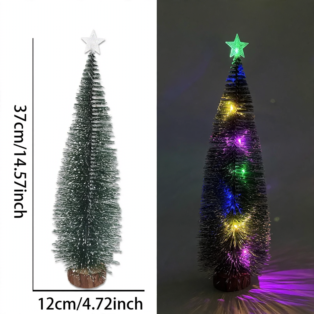 Mini Christmas tree with LED lighting and star