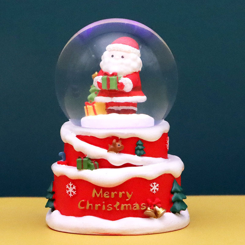 Mini snow globe with light effect