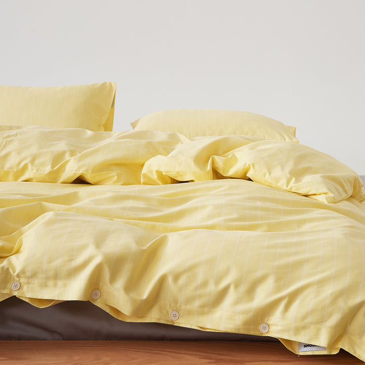 Long-staple cotton bedding, 4-piece, stripes
