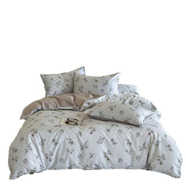 Bedding set made of long-staple cotton, floral pattern