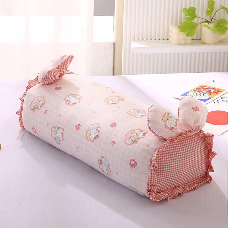 Cotton pillow with buckwheat filling, 20x50cm