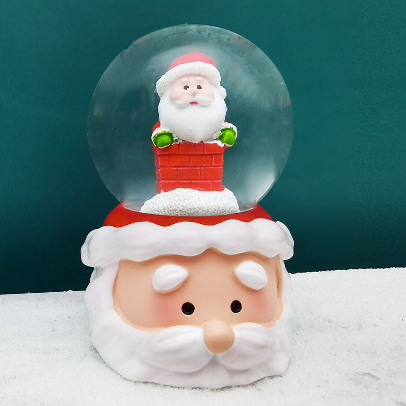 Mini snow globe with light effect