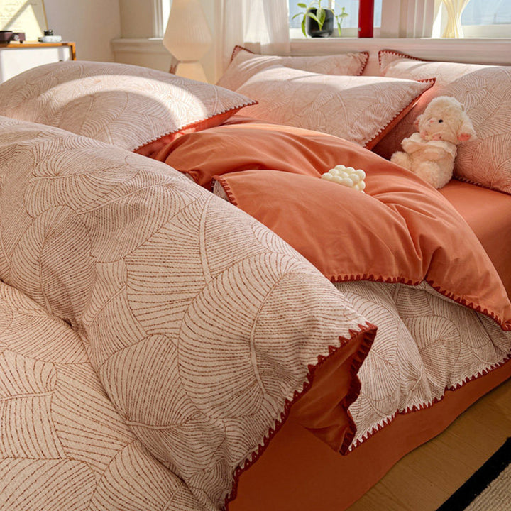 Cotton bedding set, brushed, for all seasons