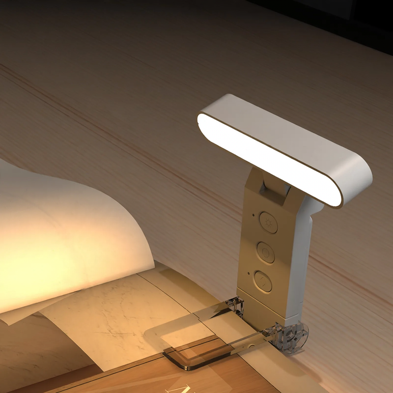 Wearable LED book light with clip