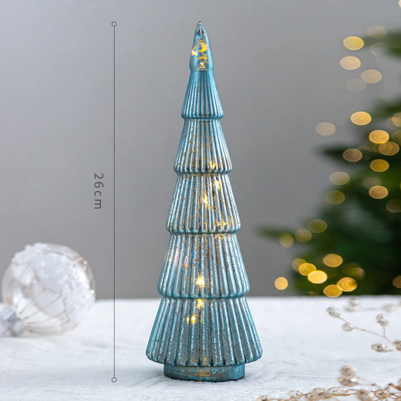 Christmas tree decoration made of crystal glass with lighting