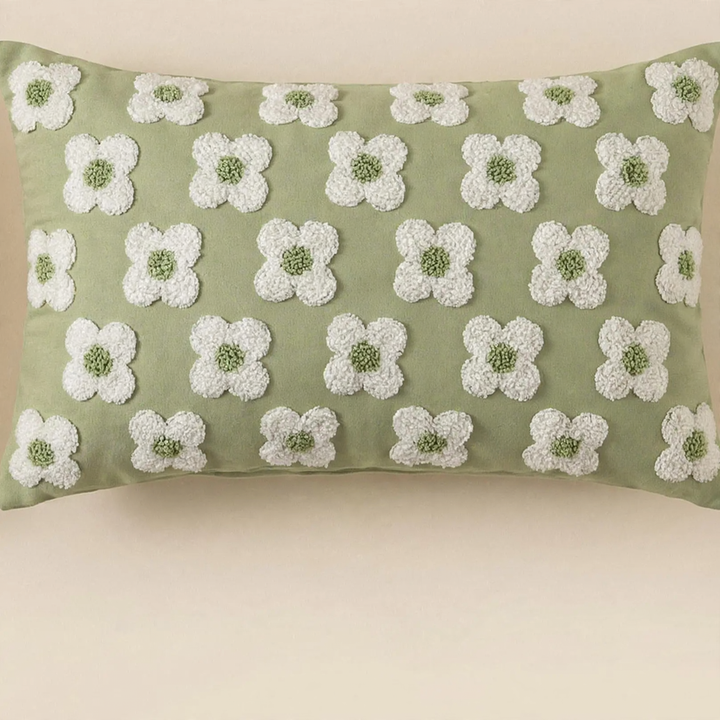 Geometric lumbar pillows, 30×50 cm, tufting design