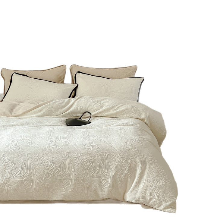 Quilted milk fiber fleece bedding set, extra thick