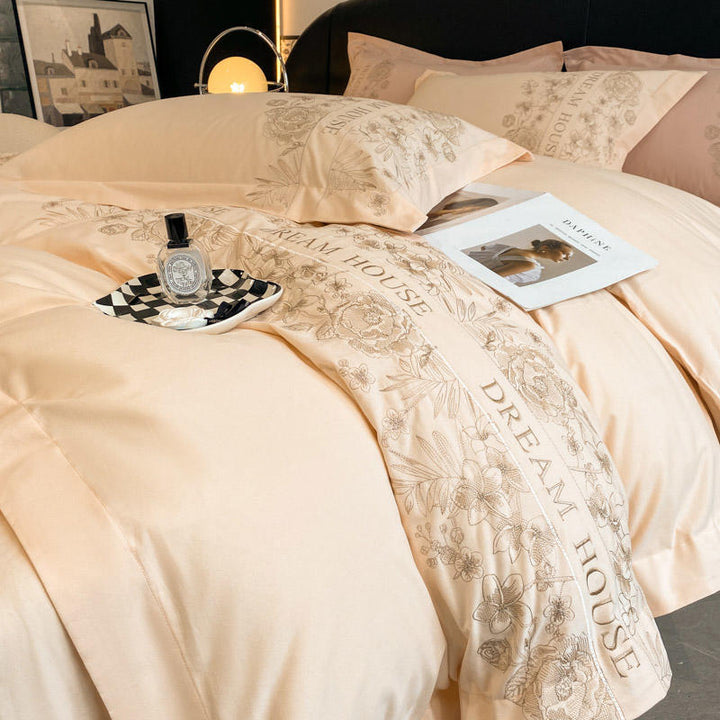 Bedding set made of long-staple cotton, brushed