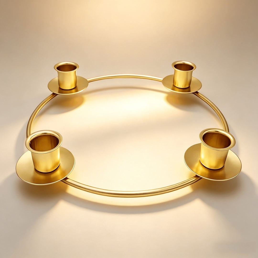 Decorative metal candle holder in European style