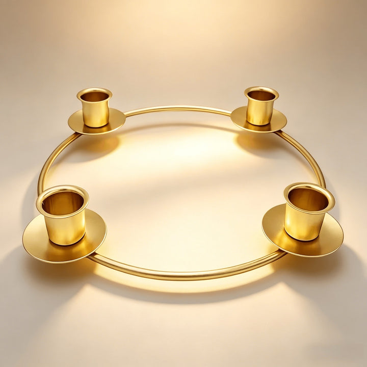 Decorative metal candle holder in European style
