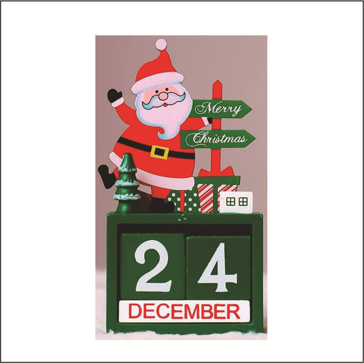 Decorative wooden Advent calendar for the table