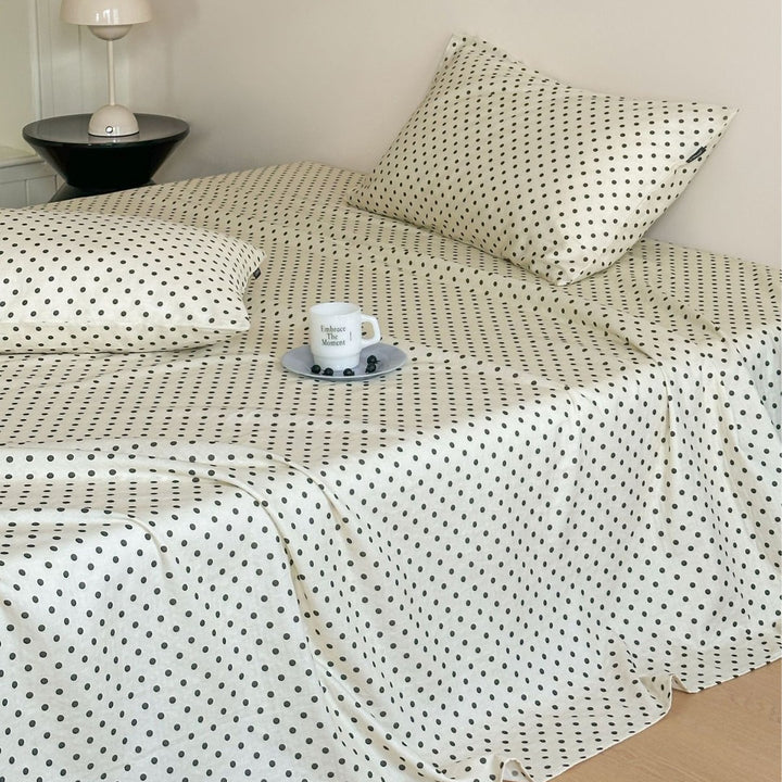 Double-layer cotton fitted sheet, soft and breathable
