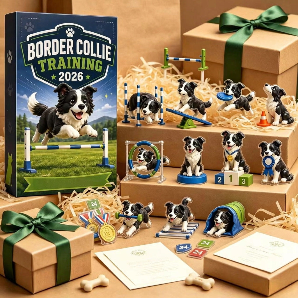 Border Collie Advent Calendar made of Acrylic