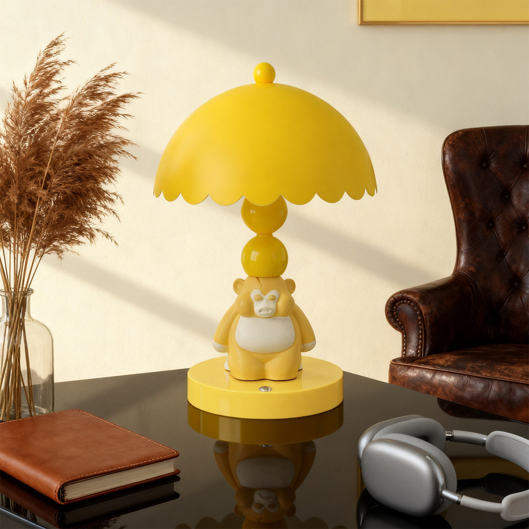 Cute table lamp, ABS, yellow, touch control