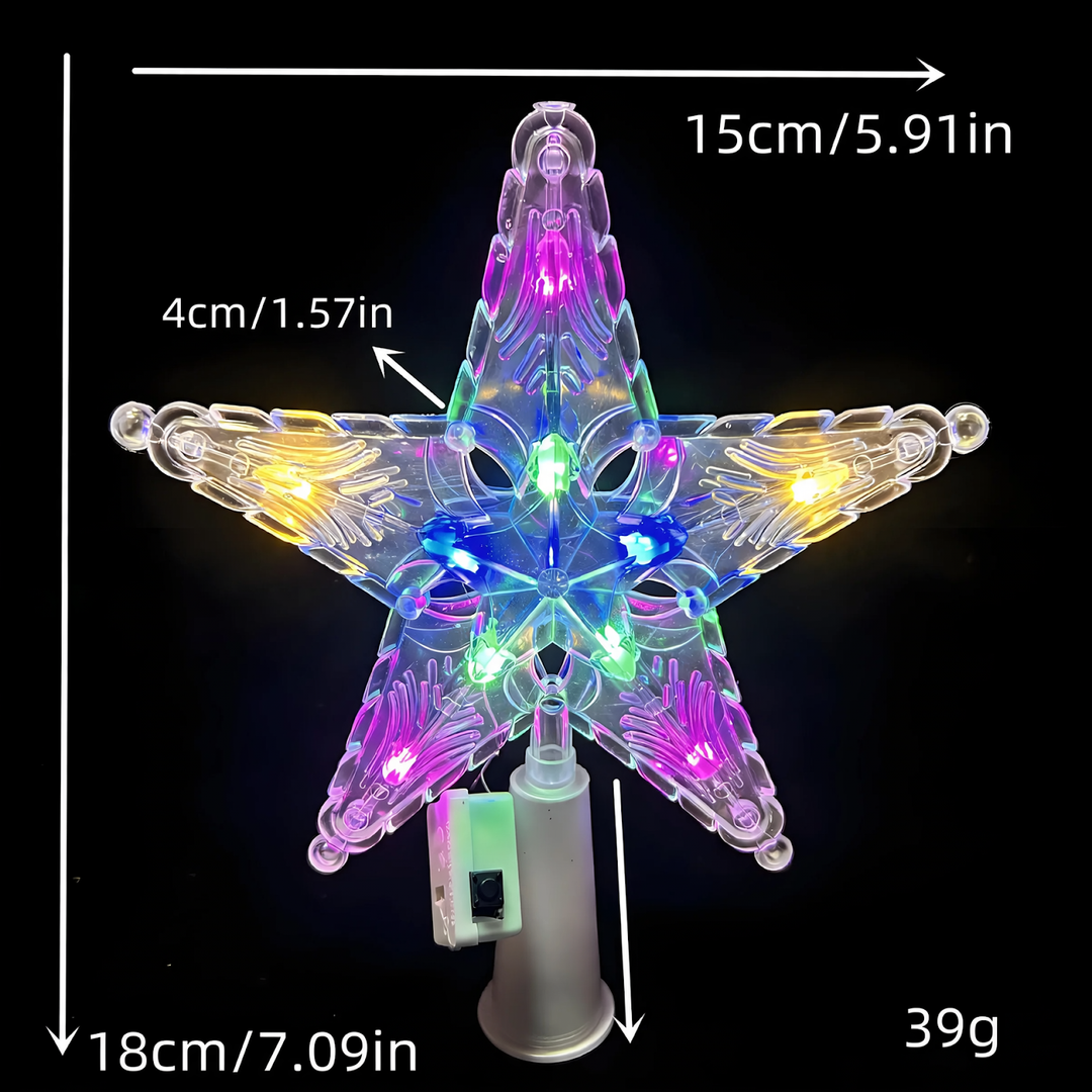 LED Christmas Tree Topper with Star Design