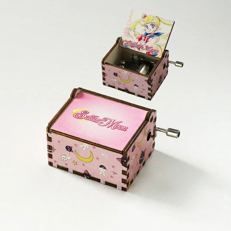 Small wooden music box with UV printing