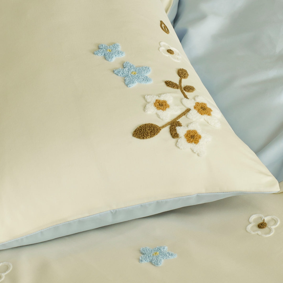 Cotton bedding set, 4-piece, microfiber finish