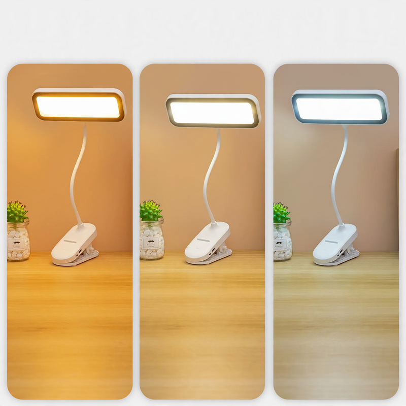 Portable LED clamp lamp for study and reading