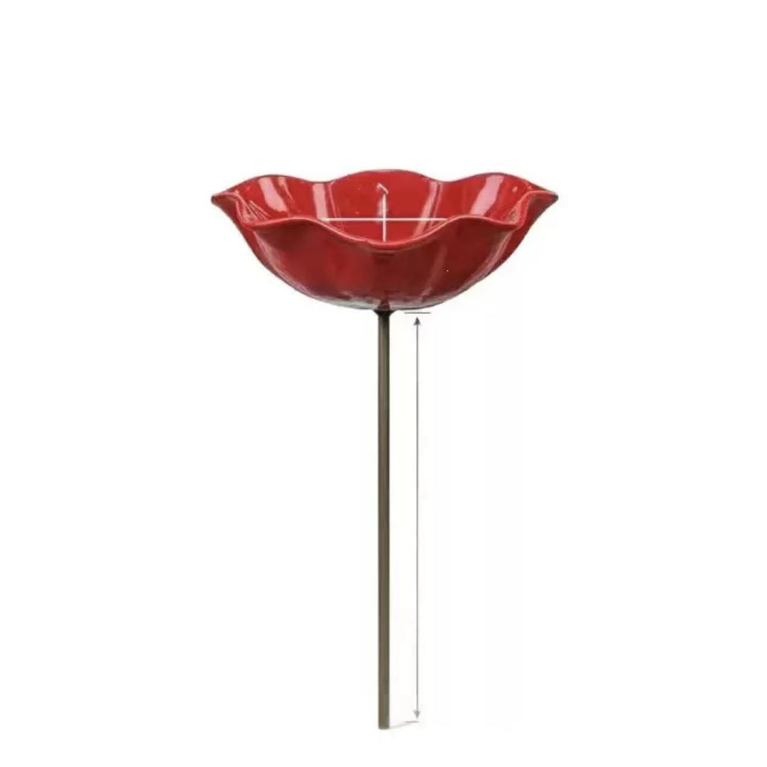Handcrafted metal flower lining