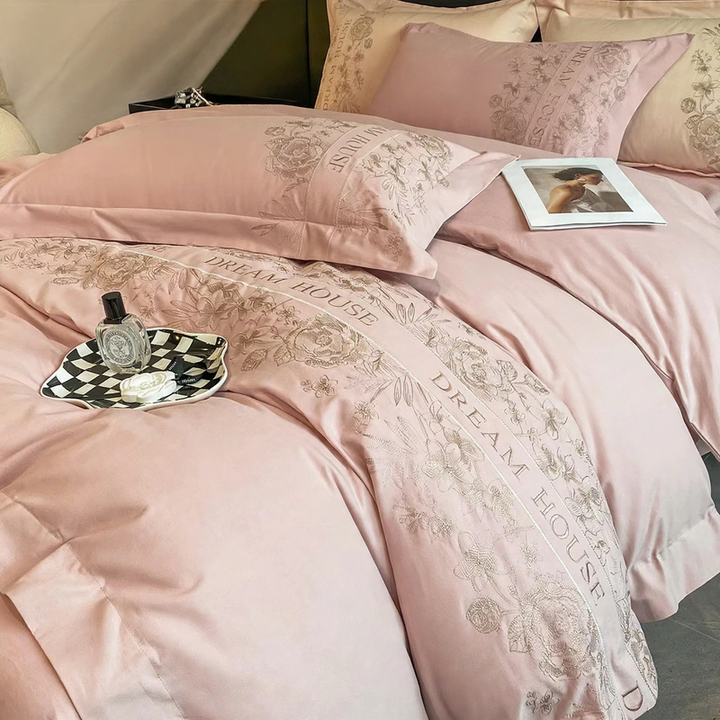 Bedding set made of long-staple cotton, brushed