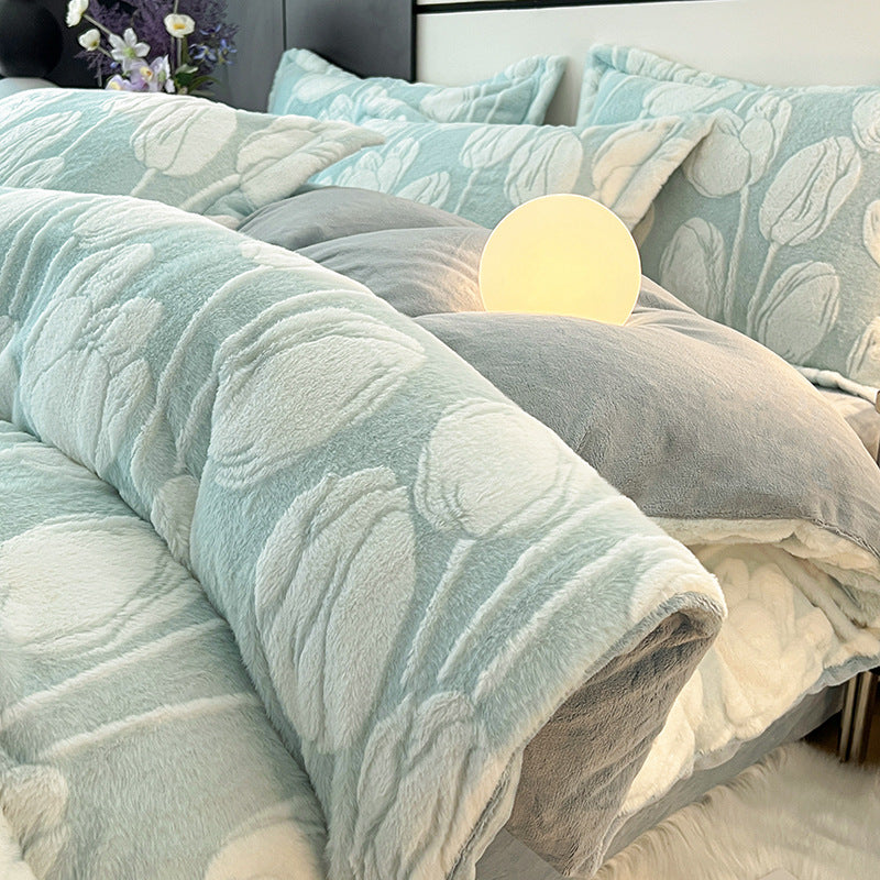 Milk fiber bedding set, 4-piece, winter