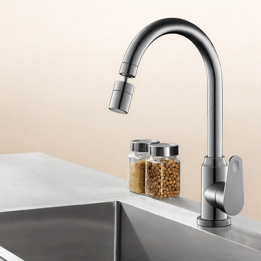 Kitchen faucet stainless steel 304, single lever mixer tap