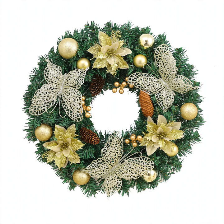 Christmas wreath made of PVC in a modern style